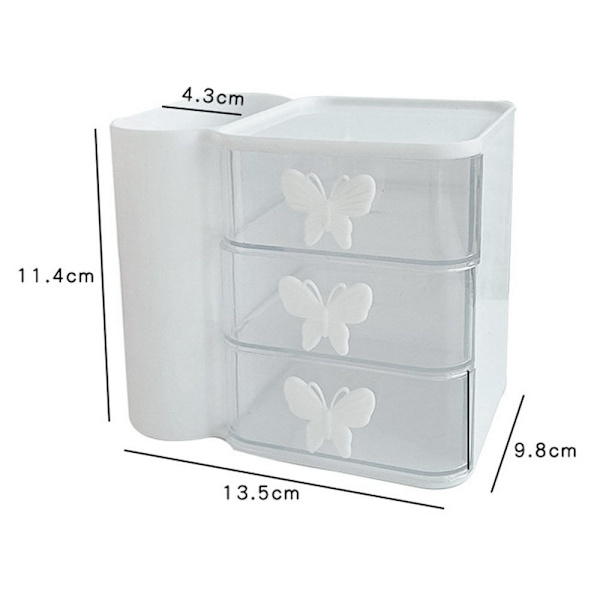 Desktop Opbevaring Case Diverse Opbevaringsboks HVID White
