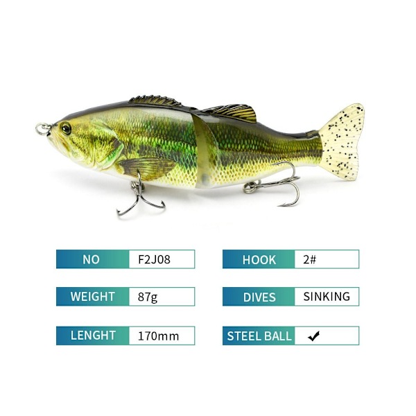2 Section Minnow Baits -kalakoukut A A A