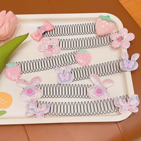 3 kpl Invisible Broken Hair Comb Flower -hiusklipsi 3 3 3