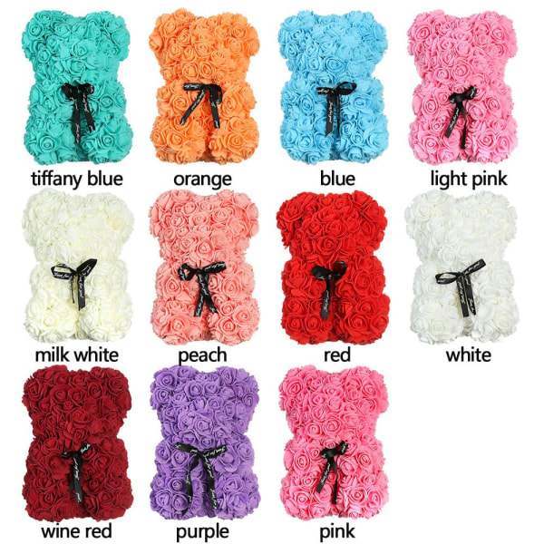 Konstgjord inredning Rose Bear Flower PEACH peach