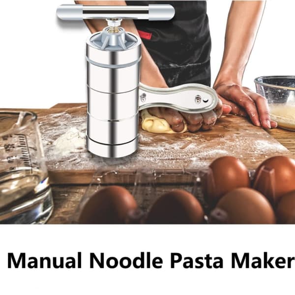 Manuell Nudel Pasta Maker Pressmaskin GRÅ grey