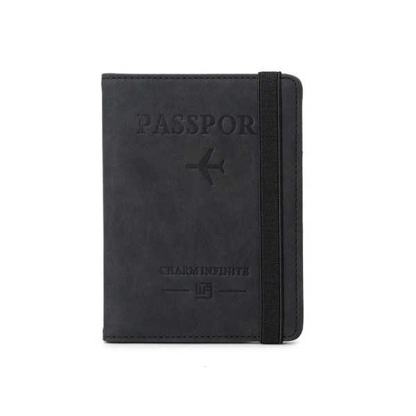 RFID Passport Cover Passport Clip SORT black