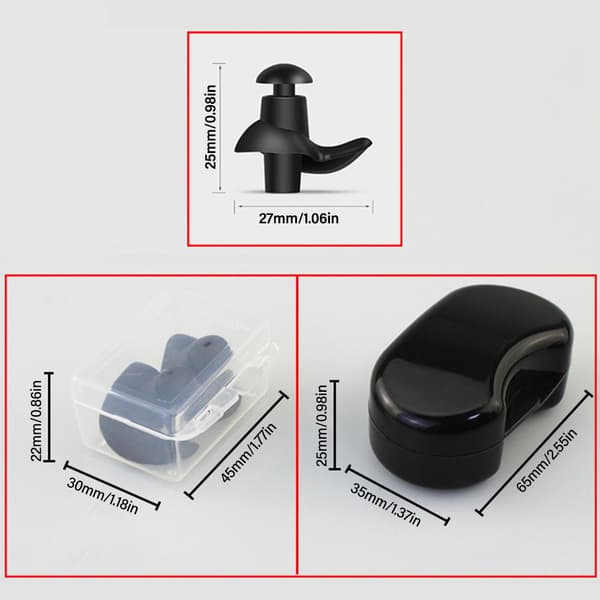 Öronproppar Nose Clip Kostym Simöronproppar Set GRÅ grey