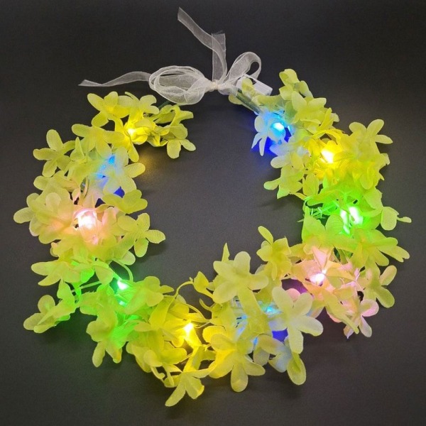 Glödande LED-krans Halloween Crown Flower 3 3 3