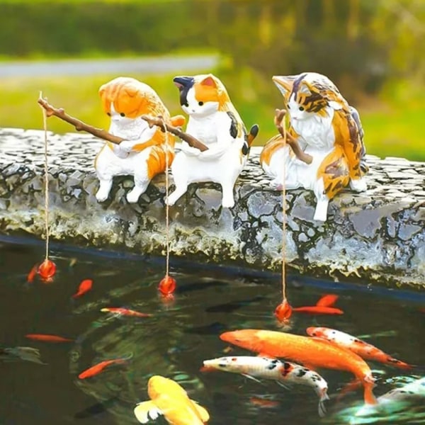 Fiskekattprydnader Katter Fiskefigur 1 1 1