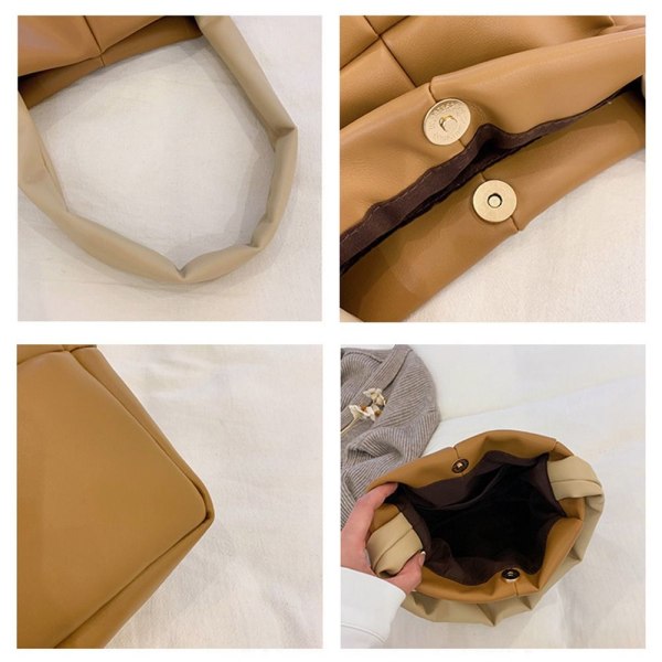 Skrå skuldertaske Damehåndtaske BRUN brown