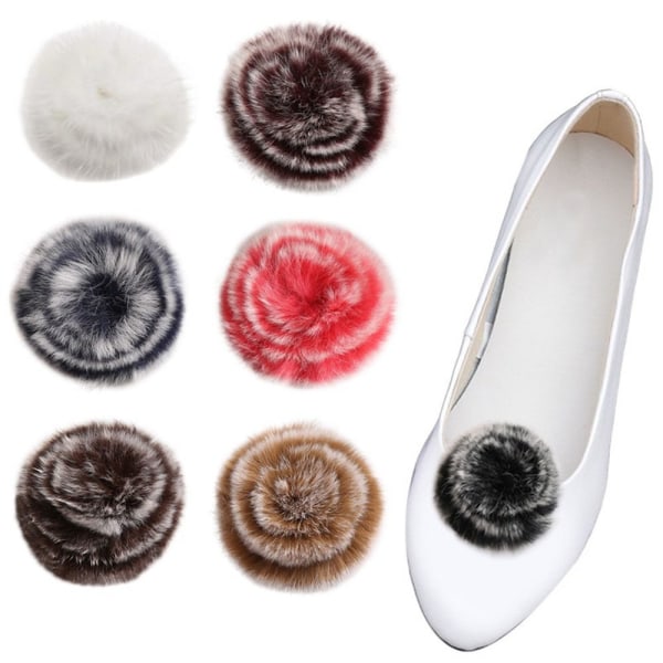 1 pari Shoe Decorations Clip Charm solki RUSKEA brown