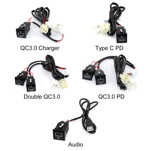 Billaddare Laddare uttag DOUBLE QC3.0 DOUBLE QC3.0 Double QC3.0