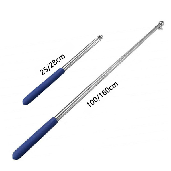 2stk teleskopisk flagstang Udvidelig flagstang SORT 1,6METER black 1.6Meter
