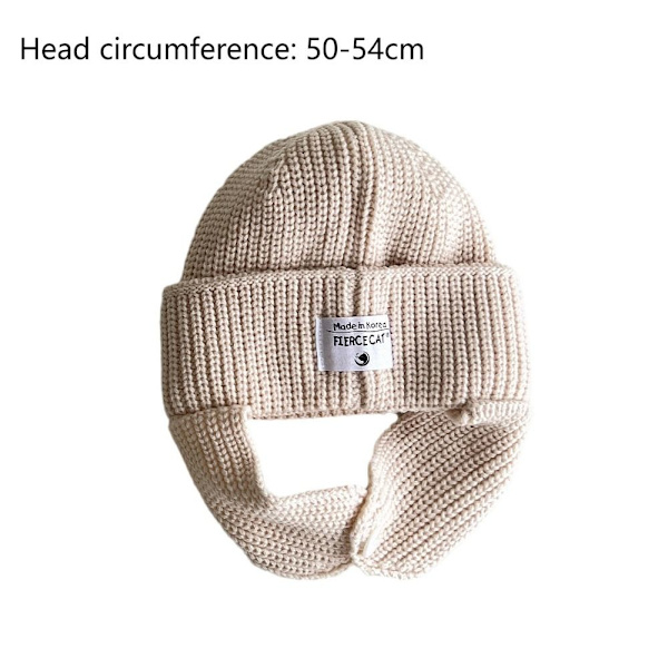 Strikkede huer til børn Beanie Ear Cup BRUN brown