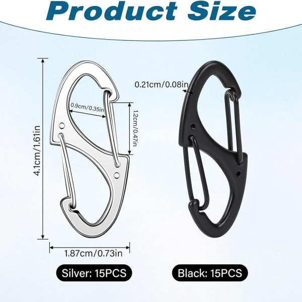 Liten Snap Hook Dual Wire Gate Clip Nyckelring Clip