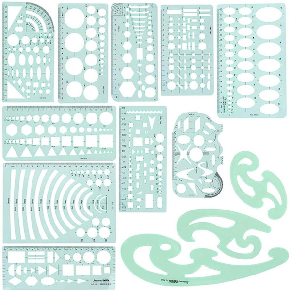 3/4/6/9/11/13PCS Piirustusmallisarja Tekninen set 13PCS