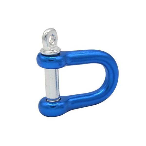 Solid karabinhage D Sløjfeklammer BLÅ 6MM Blue 6mm