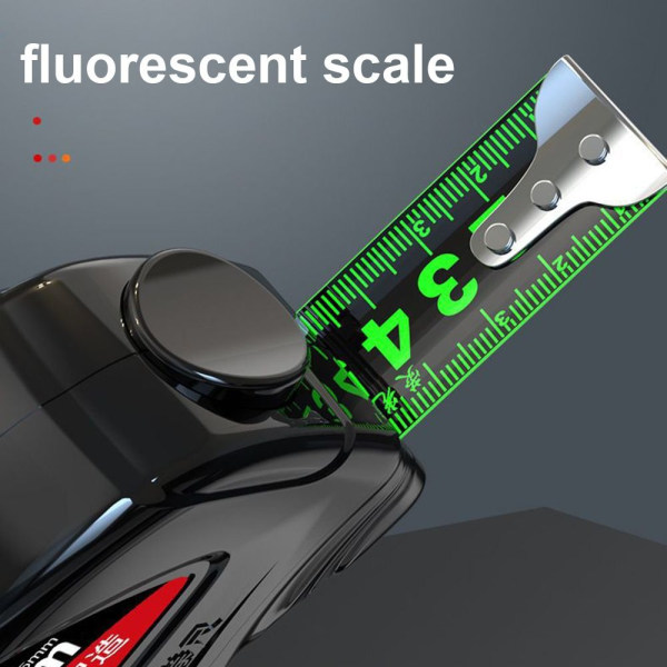 Fluoresoiva teräsmittanauha Pudotuksenkestävä mittanauha 5M 5m x 25mm