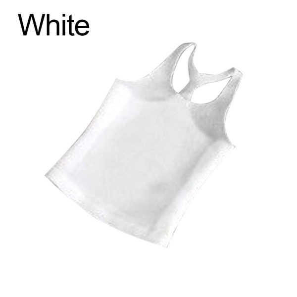 Mini Tank Tops Doll T-skjorte i bomull HVIT White