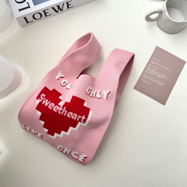 Strik Håndtaske Tote Bag KAFFE coffee