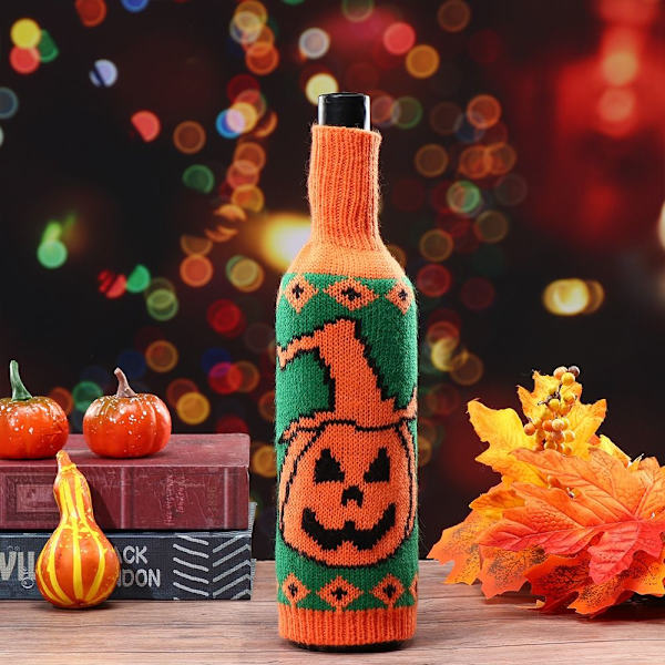 Halloween vinflaskedæksel Vinflaskehylster 1 1 1