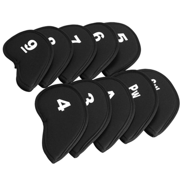 Golf Club Caps Golf Iron Covers SVART black