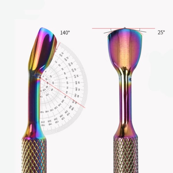 Horseshoe Nail Cuticle Pusher Selvklæbende Sand Flake Multicolor-2pcs