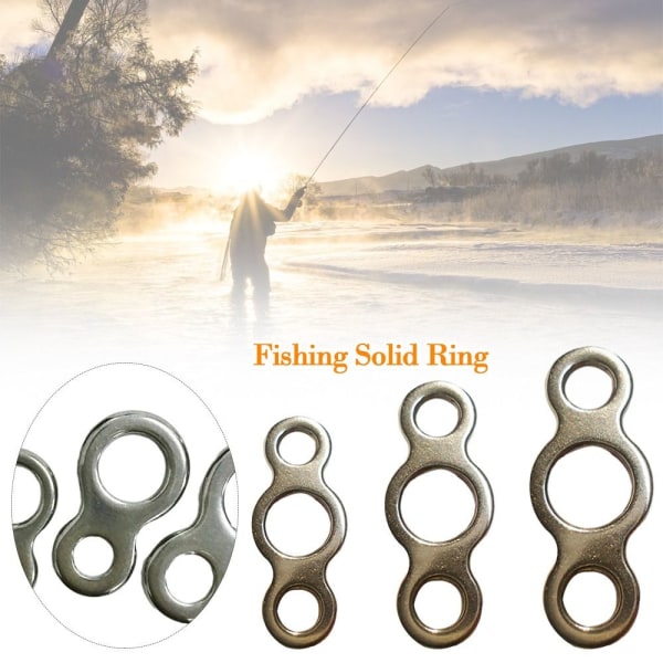 20/30 kpl Kalastusuheliitin Fishing Solid Ring S S