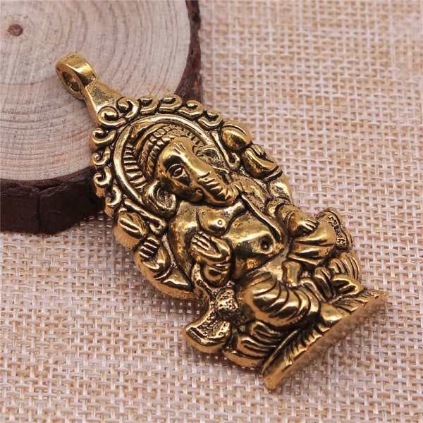 4 stk Buddha Antique Making Pendant Elephant Buddha Pendant GULL Gold