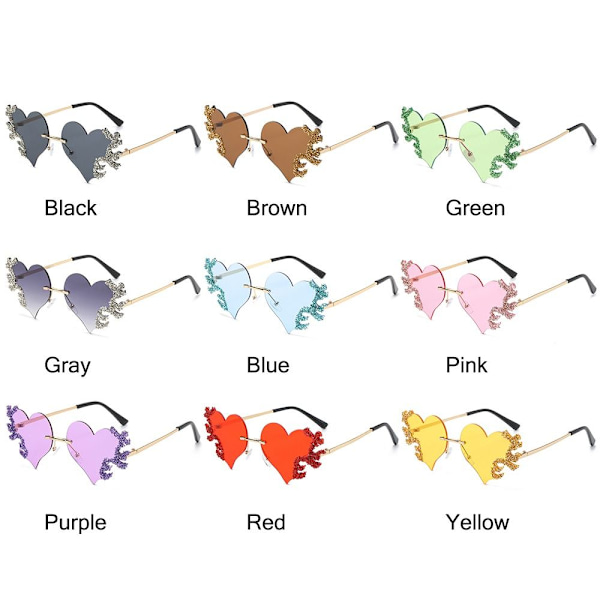 Flame Heart solbriller Solbriller LILLA Purple