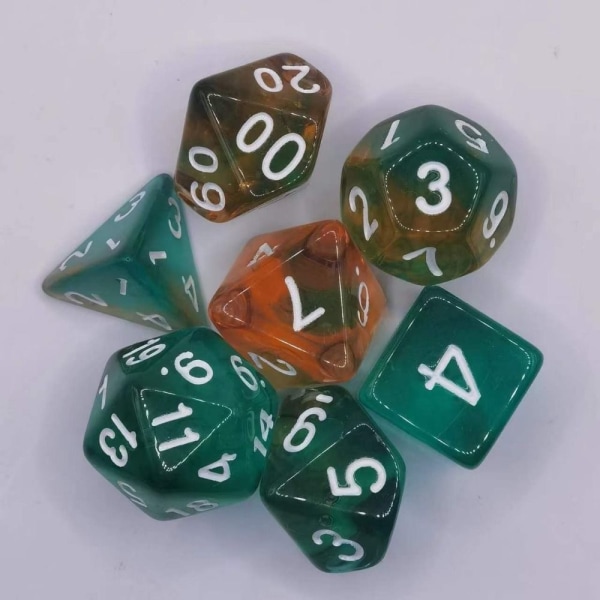 7 kpl / set DND Dice Polyhedral Dice STYLE 8 STYLE 8 Style 8