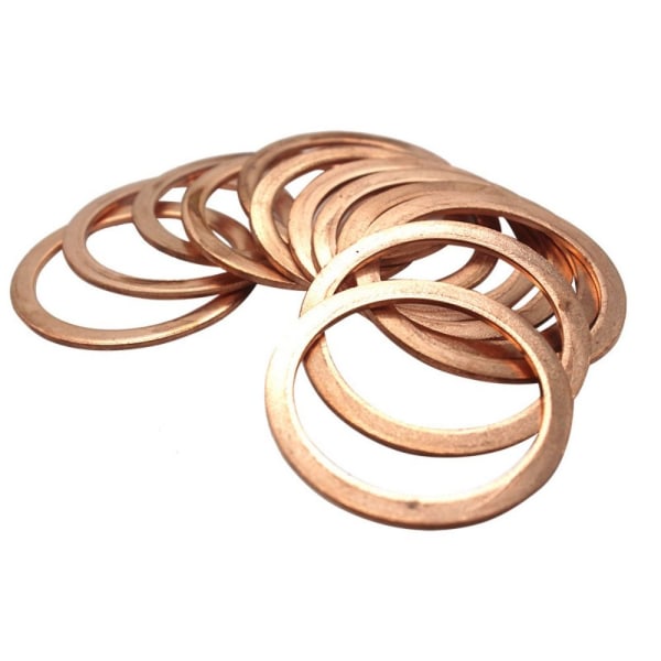 50 stk/100 stk kobberskive flad ringpakning 50 stk. M8X13X1MM 50Pcs M8x13x1mm