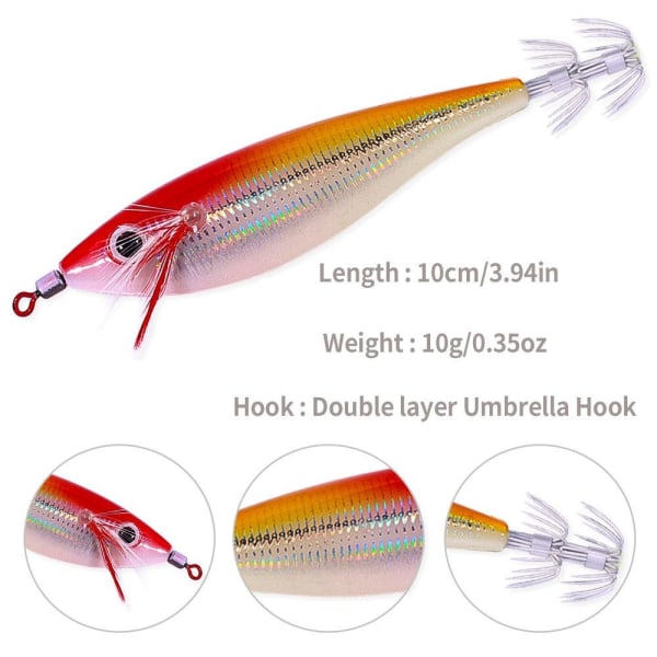 kutoa Squid Hook Octopus Bait 3 3 3