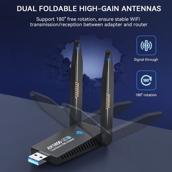 WIFI 6 Adapter Netværkskort 1800Mbps