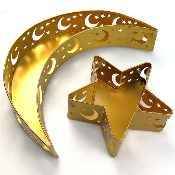 Eid Mubarak Brickfatall Set Serveringsfat GULD STIL 1 SET