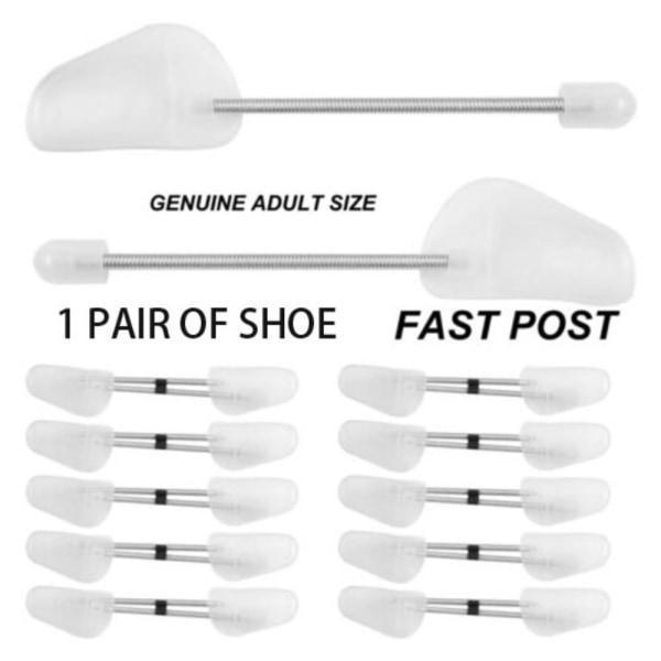 1 Par Shoe Tree Shoe Crease Protectors SORT MÆND MÆND BLACK MEN-MEN
