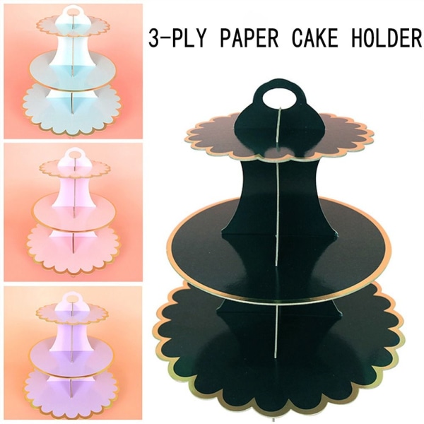 3-lags cupcakestativ papirkakeholder FUSHCIA 2 2 Fushcia 2-2