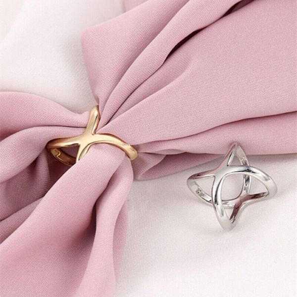 Scarf Spänne Dam Scarf Spänne Ring GULD Gold