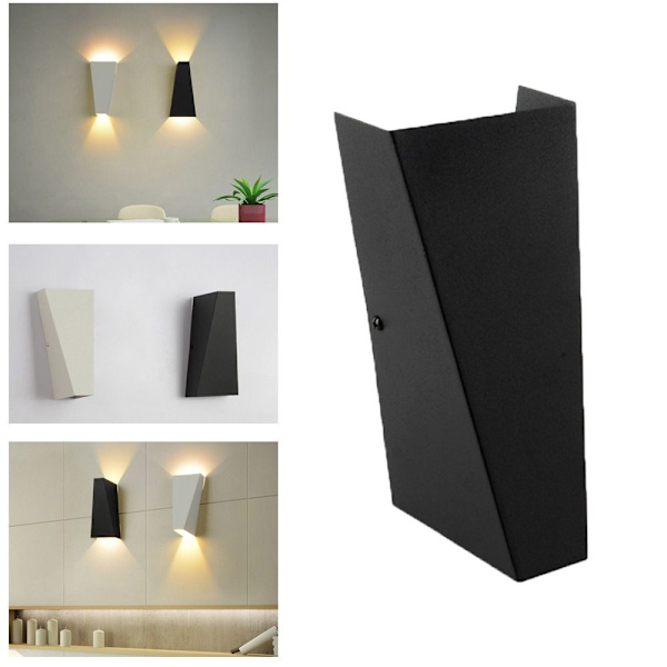 Væglampe Verandalampe SORT VARMT LYS VARMT LYS Black Warm Light-Warm Light