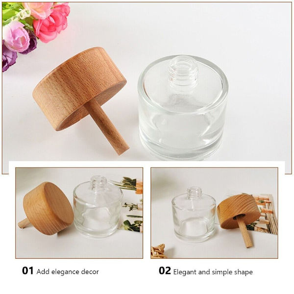 2 Stk Tom Glas Diffuser Flaske Diffuser Flasker Vase Aroma