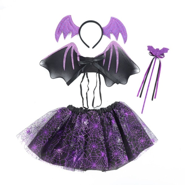 Bat Wings Sæt Halloween Cosplay kostume 2 NEDERDEL 2 NEDERDEL 2 Skirt