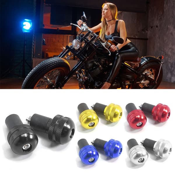 2 stk. Motorcykelstyrpropper Styr Ende SORT