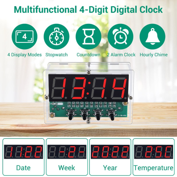 Elektroninen kellosarja 4-numeroinen digitaalinen tee-se-itse-kellosarja