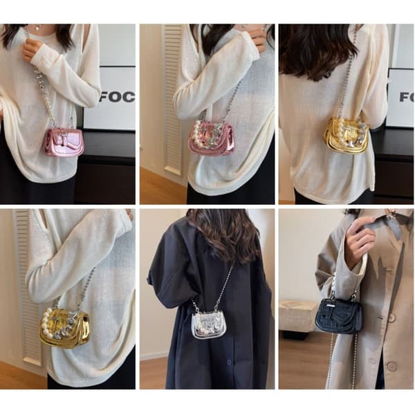 Tote tasker Underarms Håndtaske SØLV silver