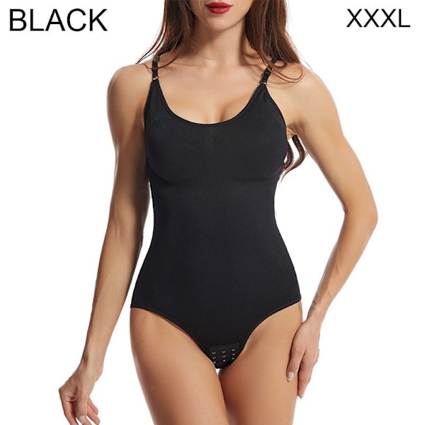 Kvinnor Bodysuit Cuff Tummy Trainer SVART XXXL black XXXL
