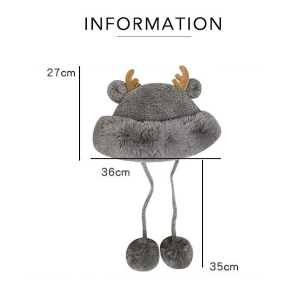 Lue Lue Pomponger Lue GRÅ grey