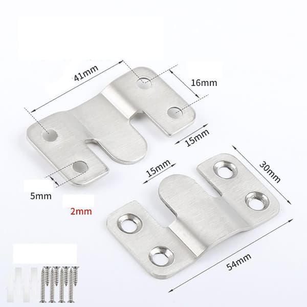 Interlock hængende spænde Flush Mount Bracket SILVER L Silver L