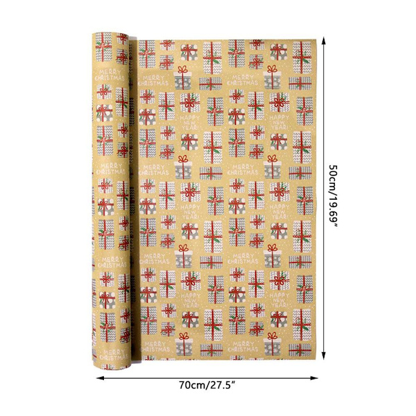 2 ark 50*70 cm julklappspapper DIY-påse 4 4