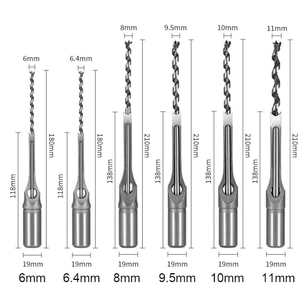 Neliömäinen reikäporanterä puuntyöstötyökalu 12,7 mm 12.7mm