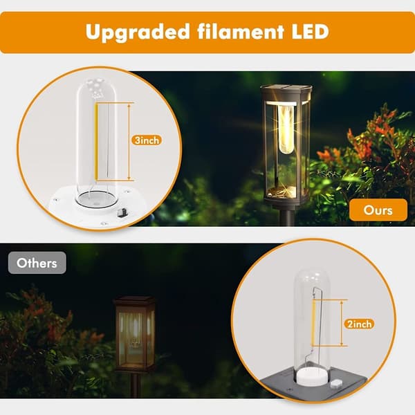 2kpl Solar Pathway Lights Outdoor Bright