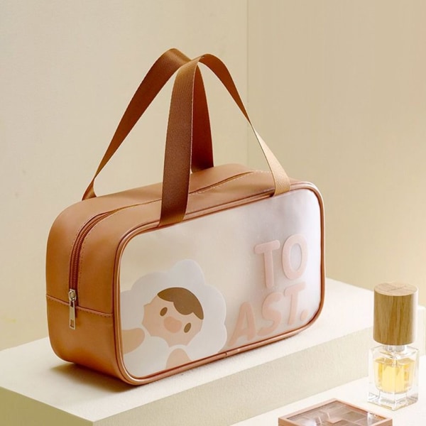 Cartoon kosmetisk väska Reseförvaringsväska BROWN M brown M