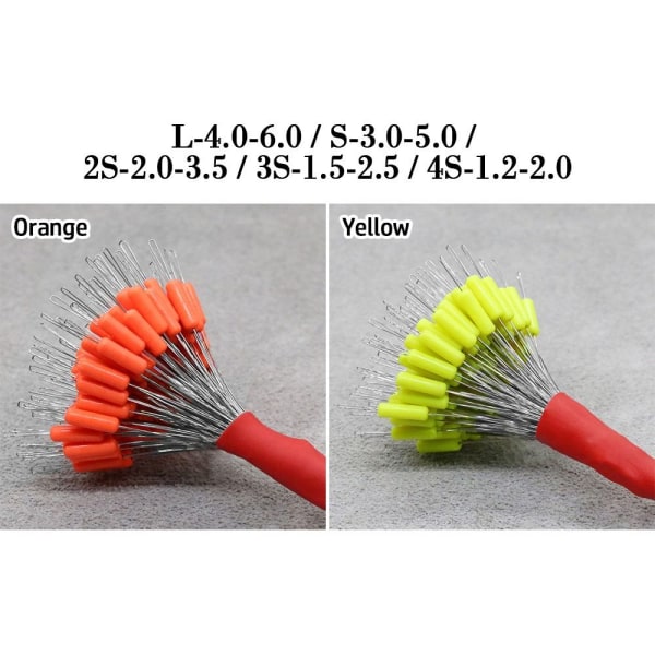 200 kpl Fishing Bobber Stopper kumipapu ORANSSI 3S-1,5-2,5 Orange 3S-1.5-2.5-3S-1.5-2.5