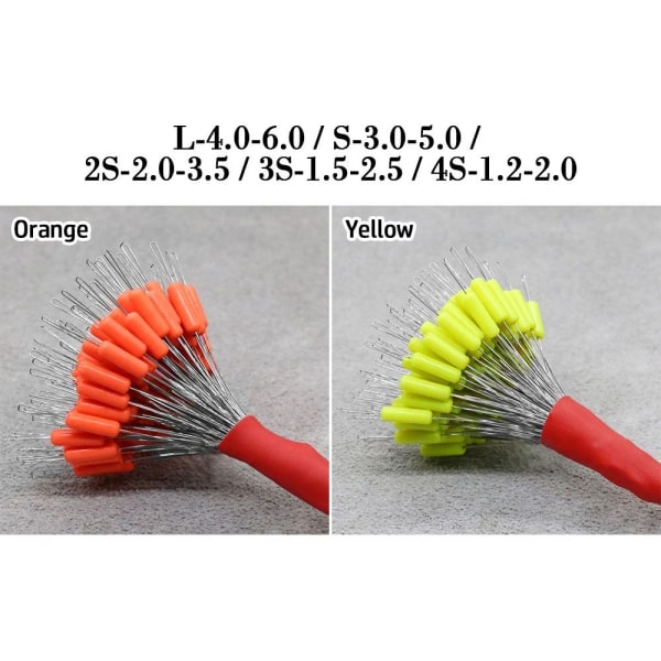200 stk Fishing Bobber Stopper Gummibønne ORANGE 3S-1,5-2,5 Orange 3S-1.5-2.5-3S-1.5-2.5