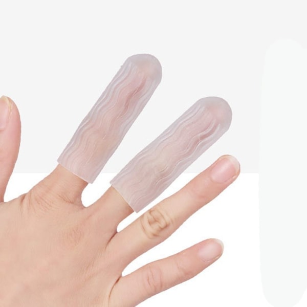 1 par Finger Cover Finger Babysängar TRANSPARANT Transparent